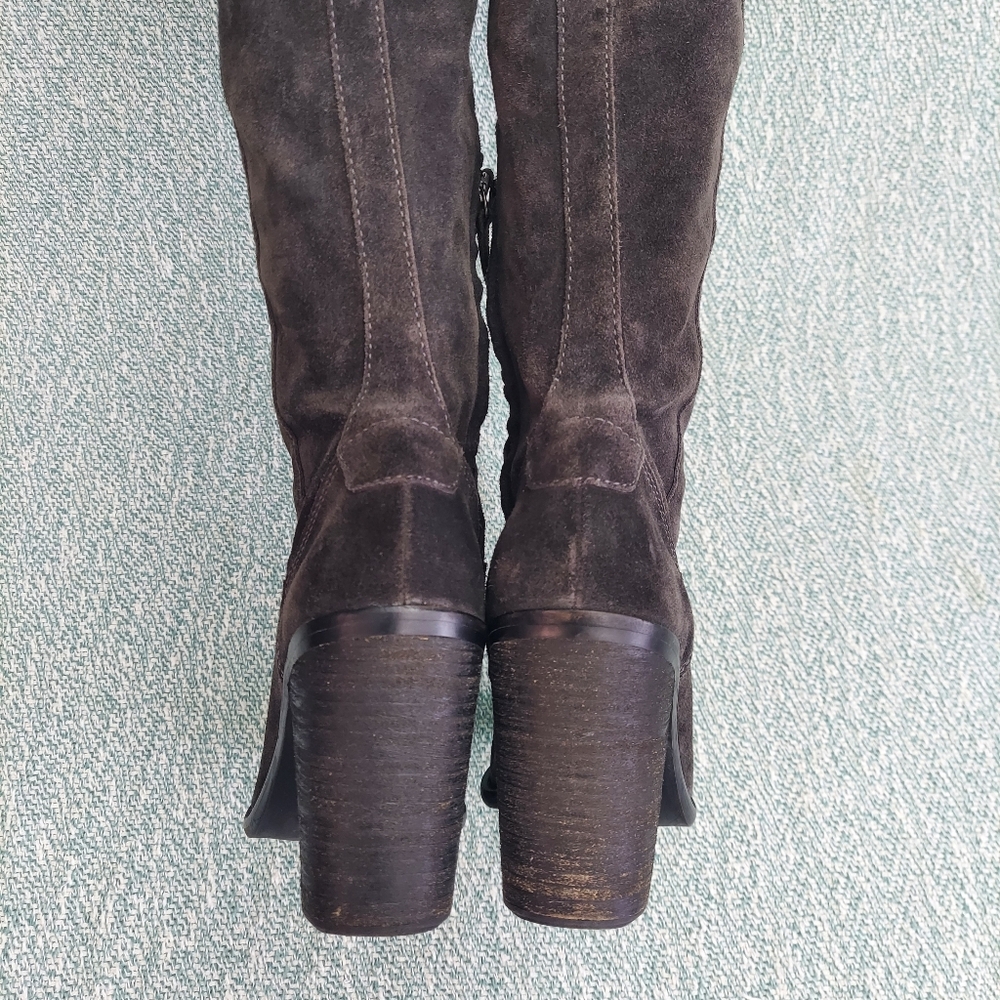 Steve Madden Gray Suede OTK Boots, model Orlando, sz 8.5 - Picture 6 of 12